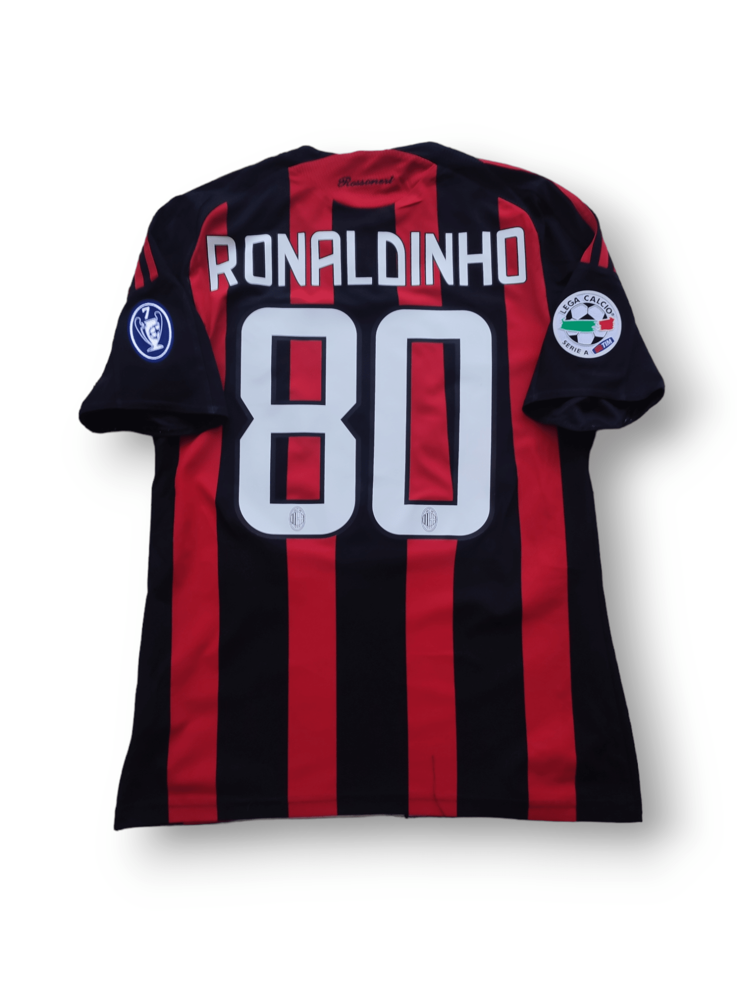 Maillot Milan AC 2009/2010 – RONALDINHO N°80, Taille S, Neuf Avec étiquettes